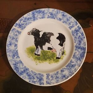 Tabletops Unlimited Cow Country Barn Dinner Plate